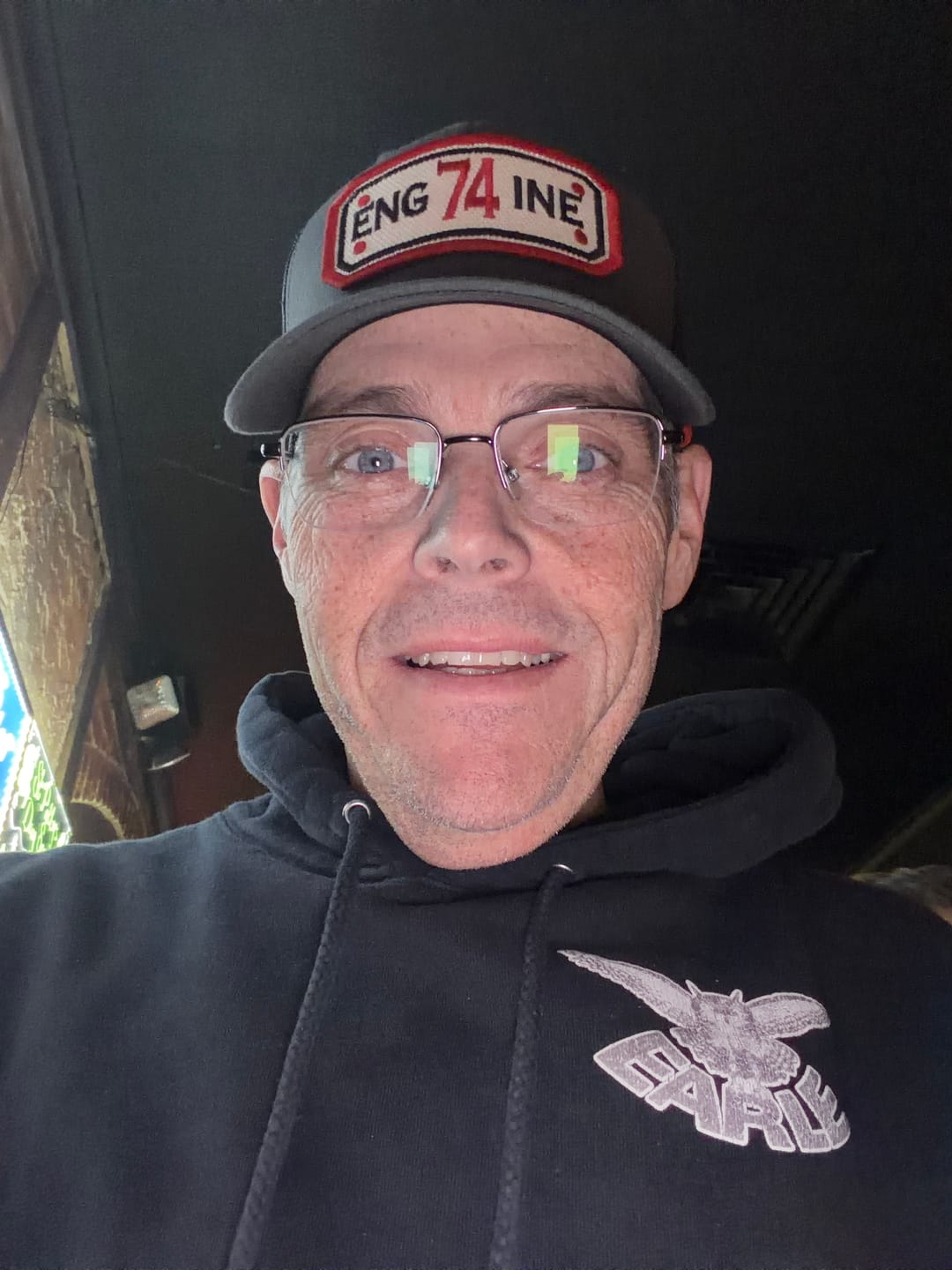 Customer photo review of SNAPBACK HOSE HAT WITH CUSTOM BACK OF HAT
