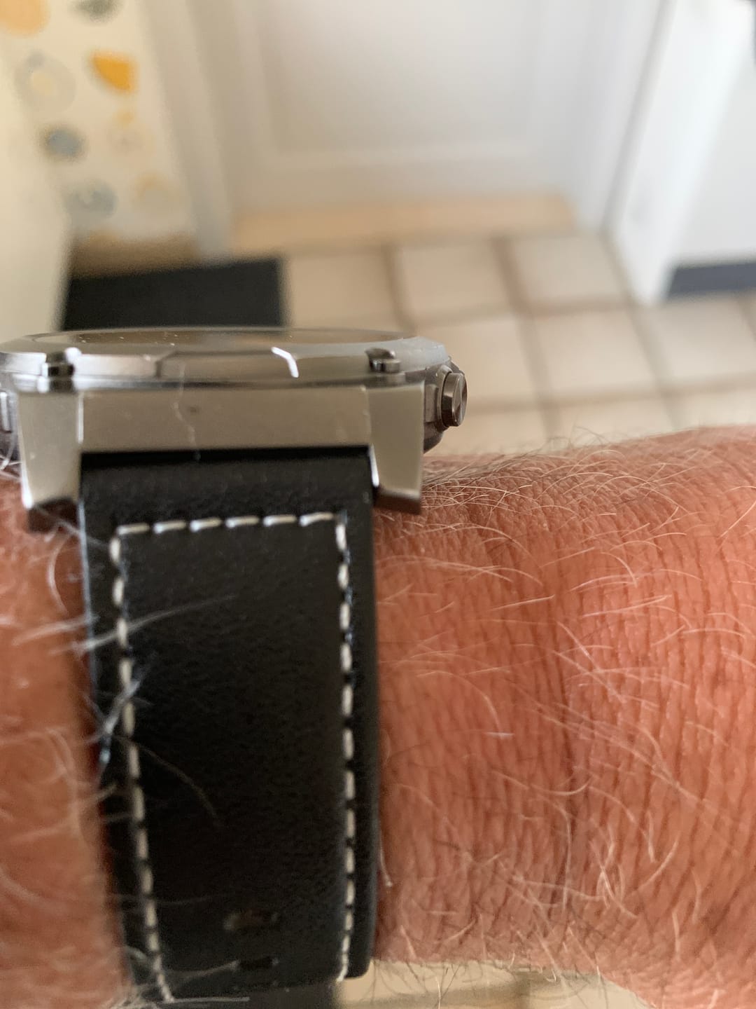 Customer photo review of Leren bandje zwart