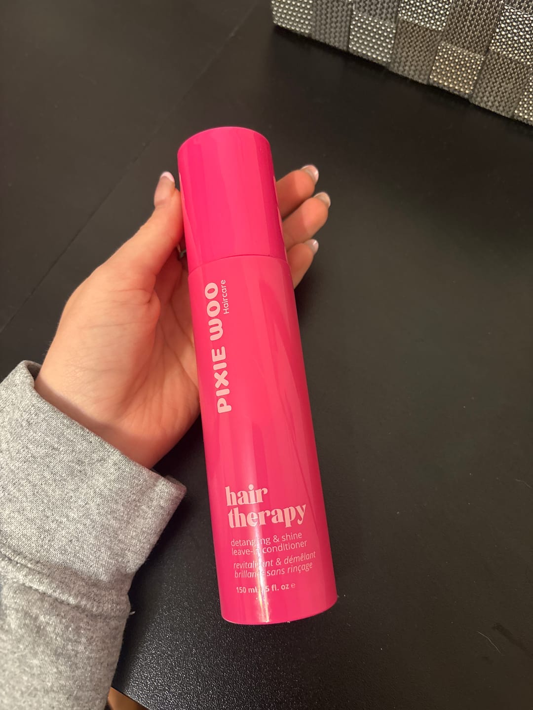 Customer photo review of Warm Raspberry Hair Therapy Detangling & Hydrating Spray (new limited edition scent)