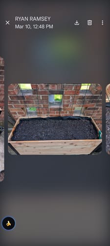 Customer photo review of 18" x 48" Raised Garden Bed - 30" TALL / Garden Grade