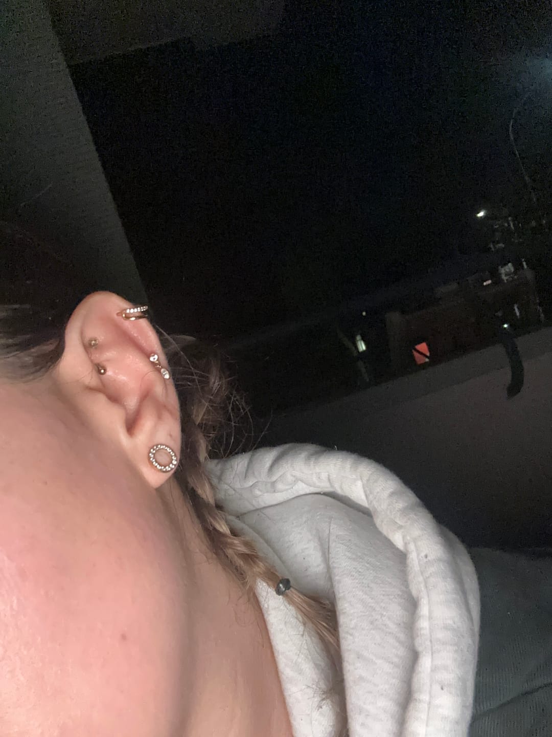 Customer photo review of Hanging Point Piercing | Titan