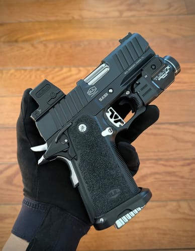 Customer photo review of STI 2011 9/38/BUL Armory | Brass | Double Stack Magazine Base Pad | IPSC Standard Division