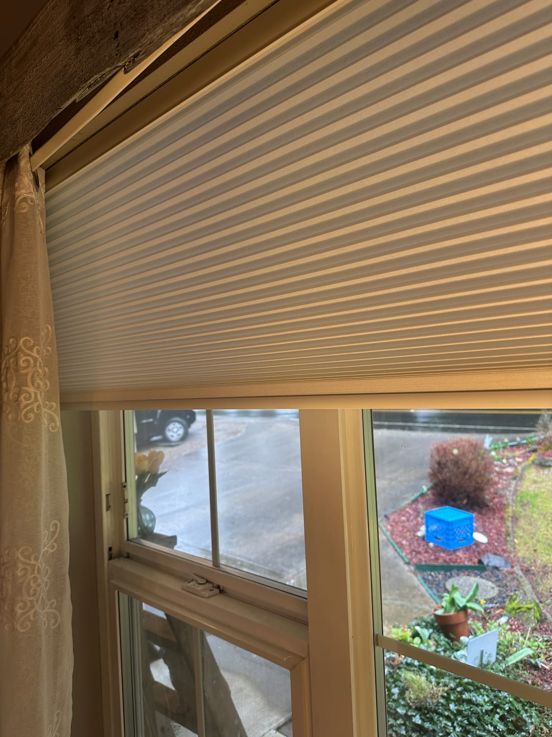 Customer photo review of SmartWings Motorized Light Filtering Cellular Shades Nowa