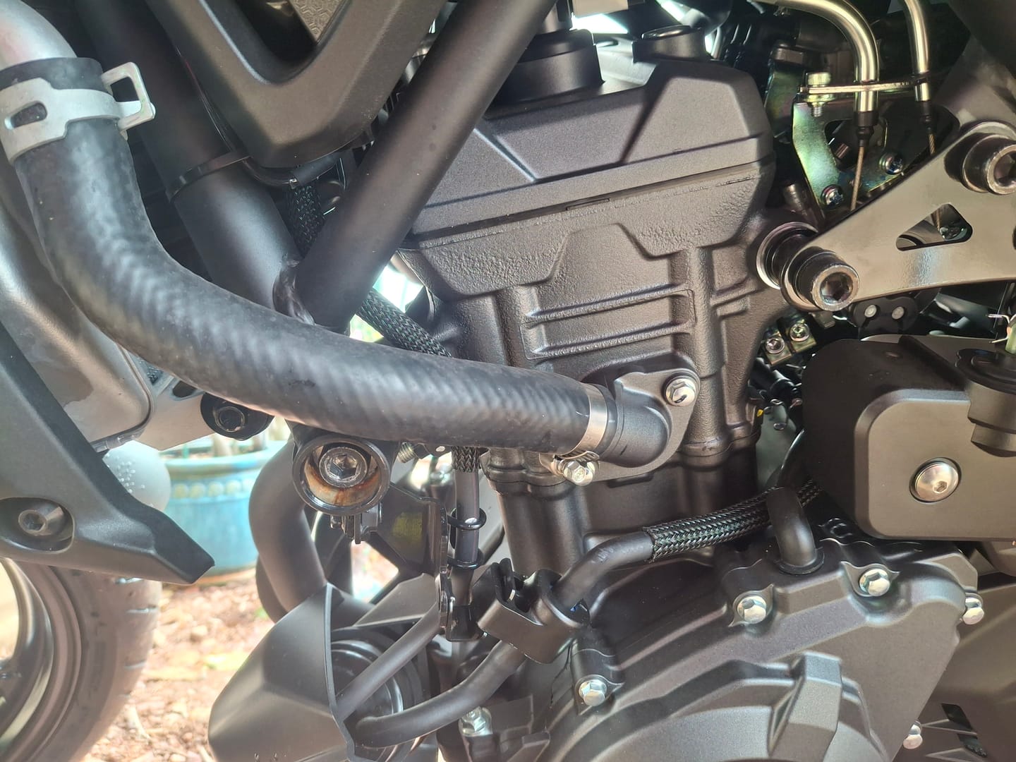 Customer photo review of Crash Pads / Frame Sliders for Yamaha R3 & MT03