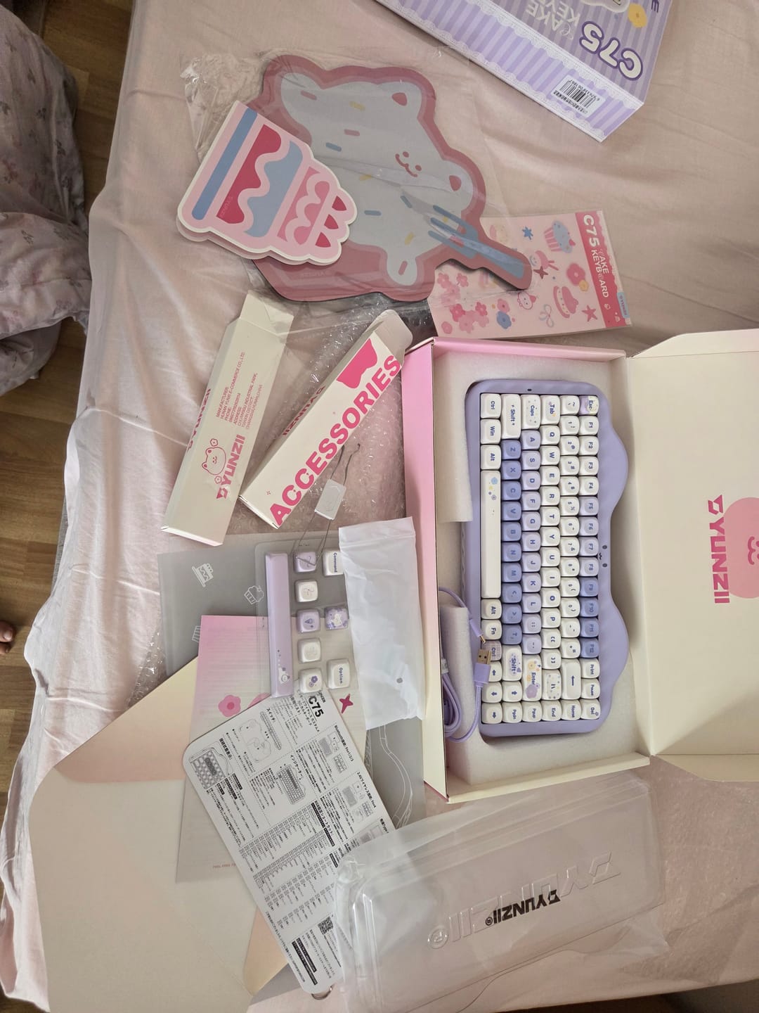 Customer photo review of YUNZII C75 Cake Meow Mekanik Klavye