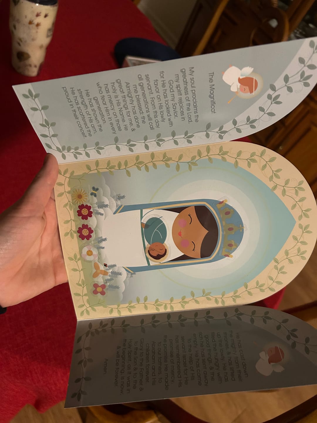 Customer photo review of May Crowning Reusable Sticker Activity