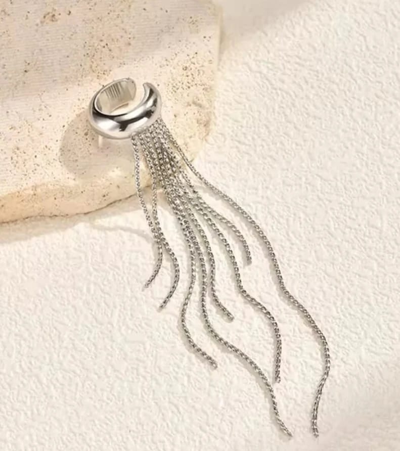 Customer photo review of Nova Tassel Ear Cuff