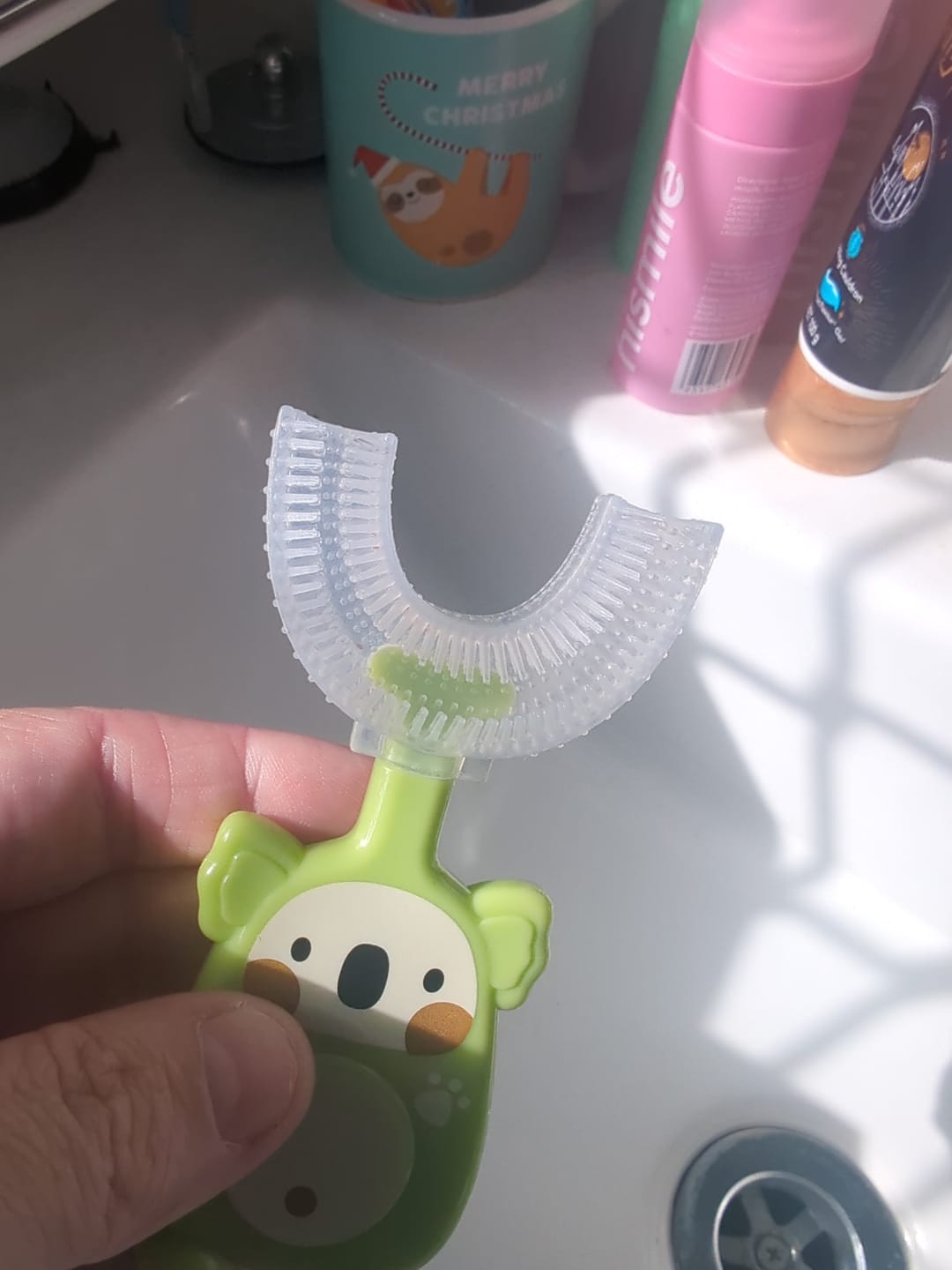 Customer photo review of Cute Koala U-Shaped Sensory Toothbrush with Replacement Head