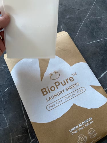 Customer photo review of BioPure Eco-Friendly Laundry Sheets - 60 Washes