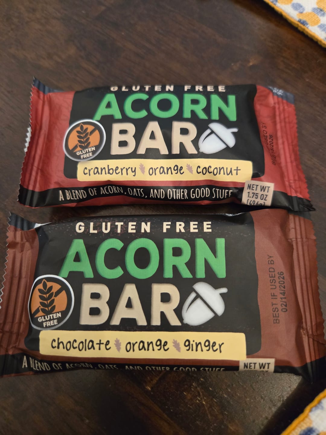 Customer photo review of AcornBar - Purely Vegan, Dairy-Free & Gluten-Free Gourmet Snack Bars