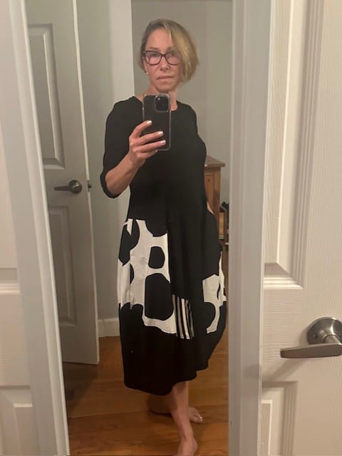 Customer photo review of Urban Broadway Cocoon Dress, Mono