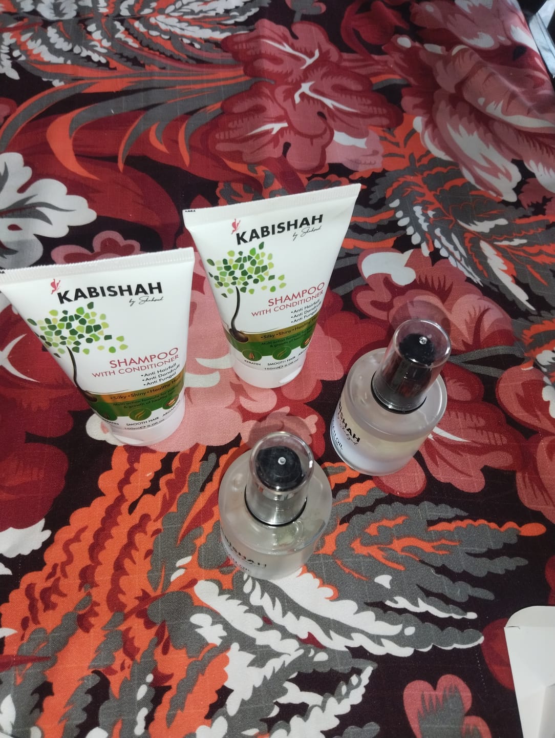 Customer photo review of Hair Care Bundle: Argan Oil Hair Serum + Shampoo