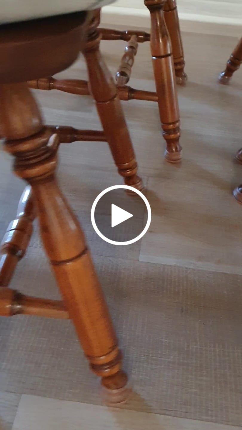 Customer video review of Groovy Flex Silicone Felt Chair Leg Protectors | Stretchy Edition