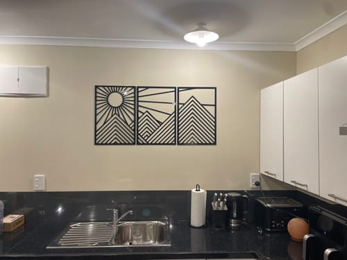 Customer photo review of Mountain & Sunshine Wall Art Set