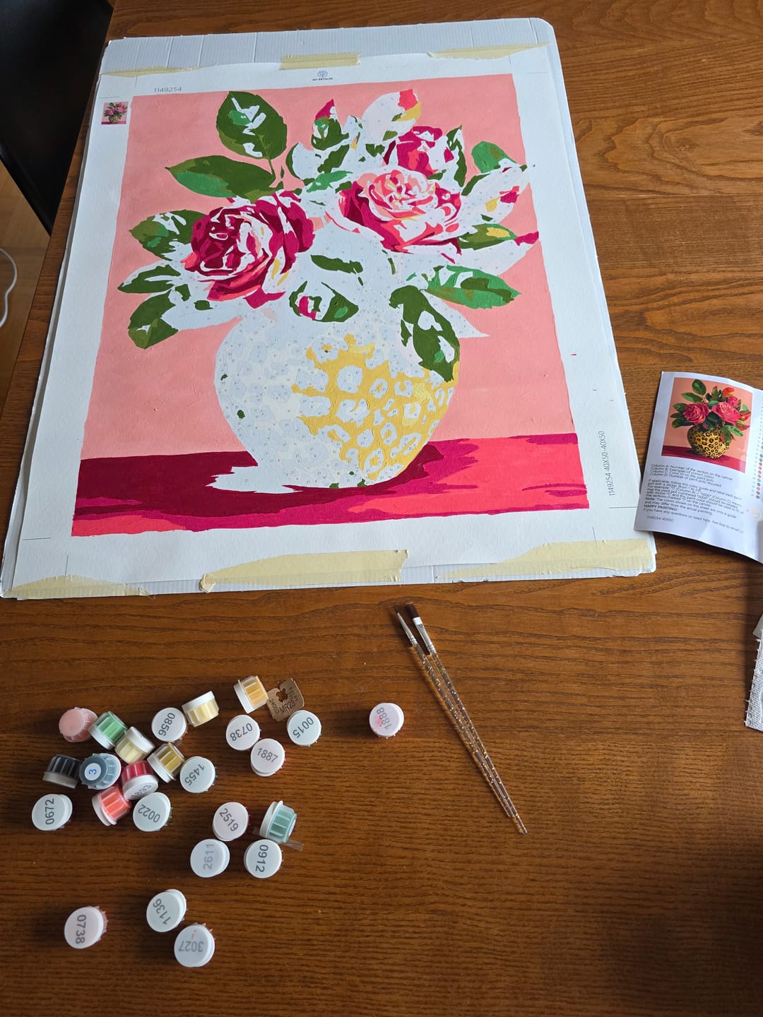 Customer photo review of Wild Roses | Paint by Number