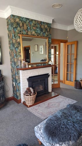 Customer photo review of Midnight Woods - Wallpaper - Teal/Yellow