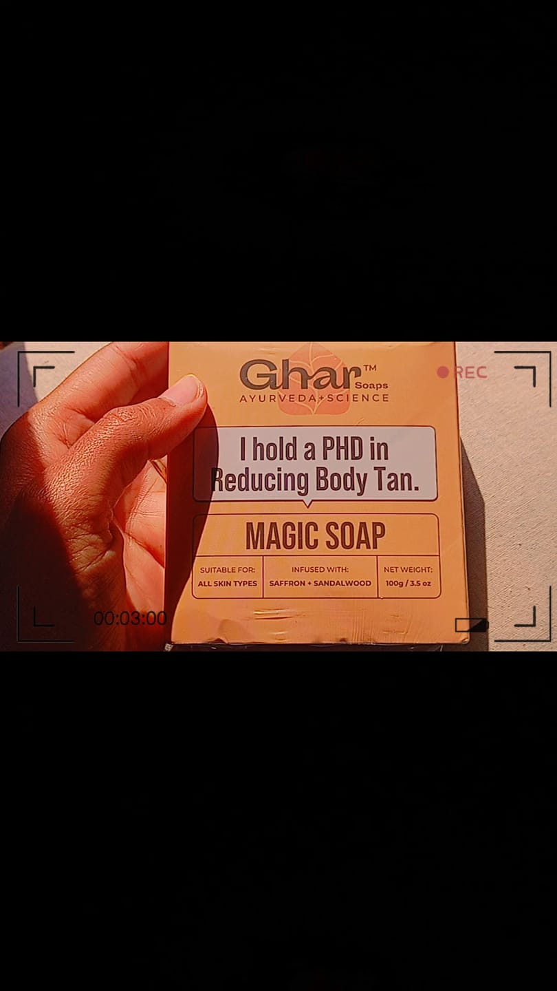 Customer photo review of Magic Soap (Sandal Wood and Saffron Soap)
