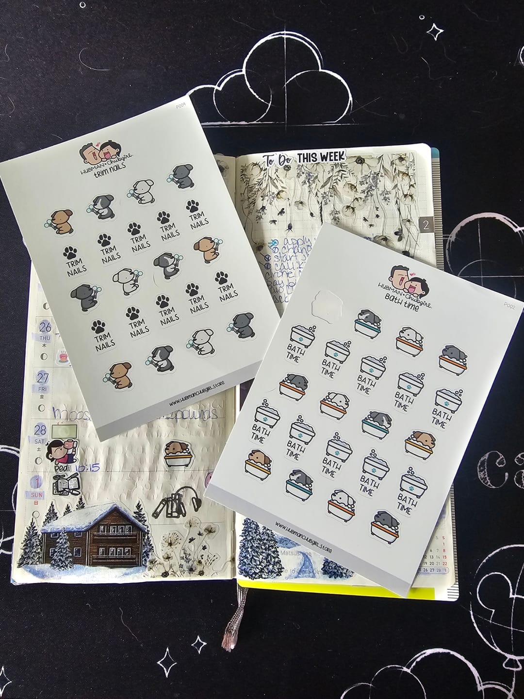 Customer photo review of Trim Nails Planner Stickers