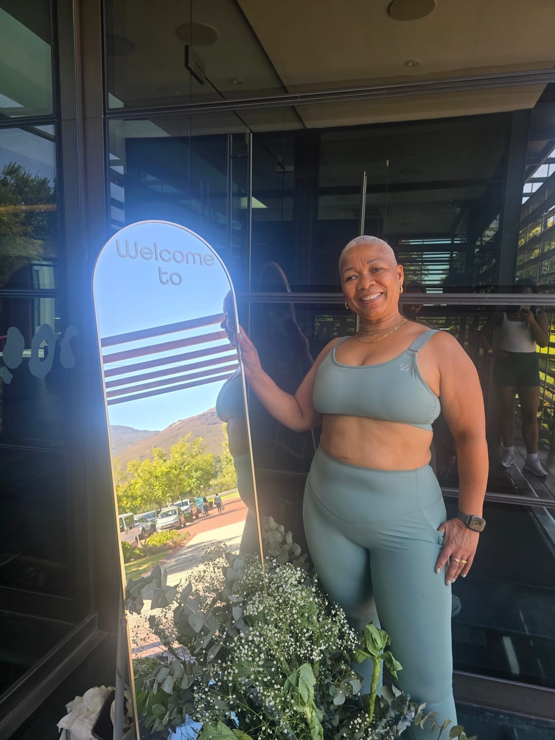 Customer photo review of High Waisted Tummy Control Butt Lifting Leggings with Pockets