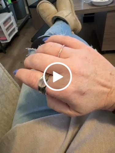 Customer video review of Rose-Quartz Spinner Ring Inspired by Nature Sterling Silver