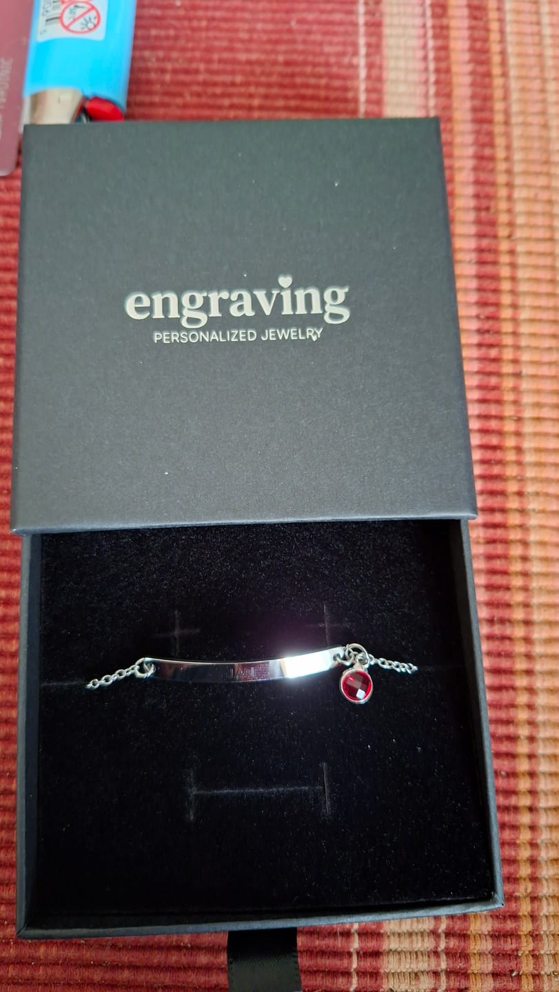 Customer photo review of Bracelet: Name Birthstone