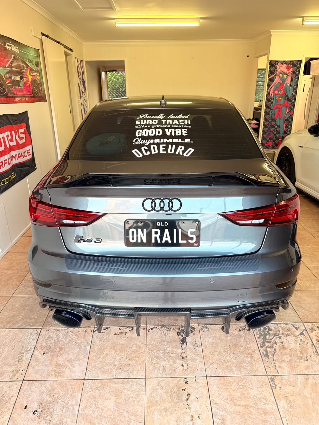 Customer photo review of ABS GLOSS BLACK BOOT LIP WING SPOILER FIT FOR AUDI RS3 S3 / A3 S-LINE 8V FL and 8Y SEDAN 2014-2024