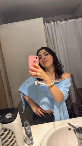 Customer photo review of SET PAREOS SALIDA DE BAÑO CELESTE