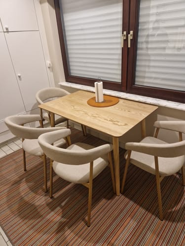 Customer photo review of BONIFACIO - Table a manger rectangulaire 4 personnes en pin massif L120