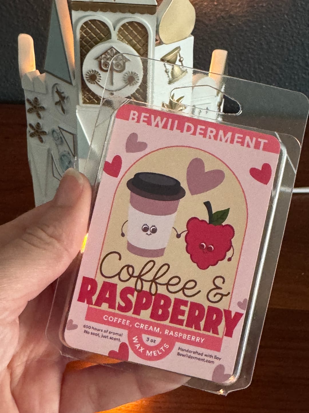 Customer photo review of Coffee & Raspberry Wax Melts