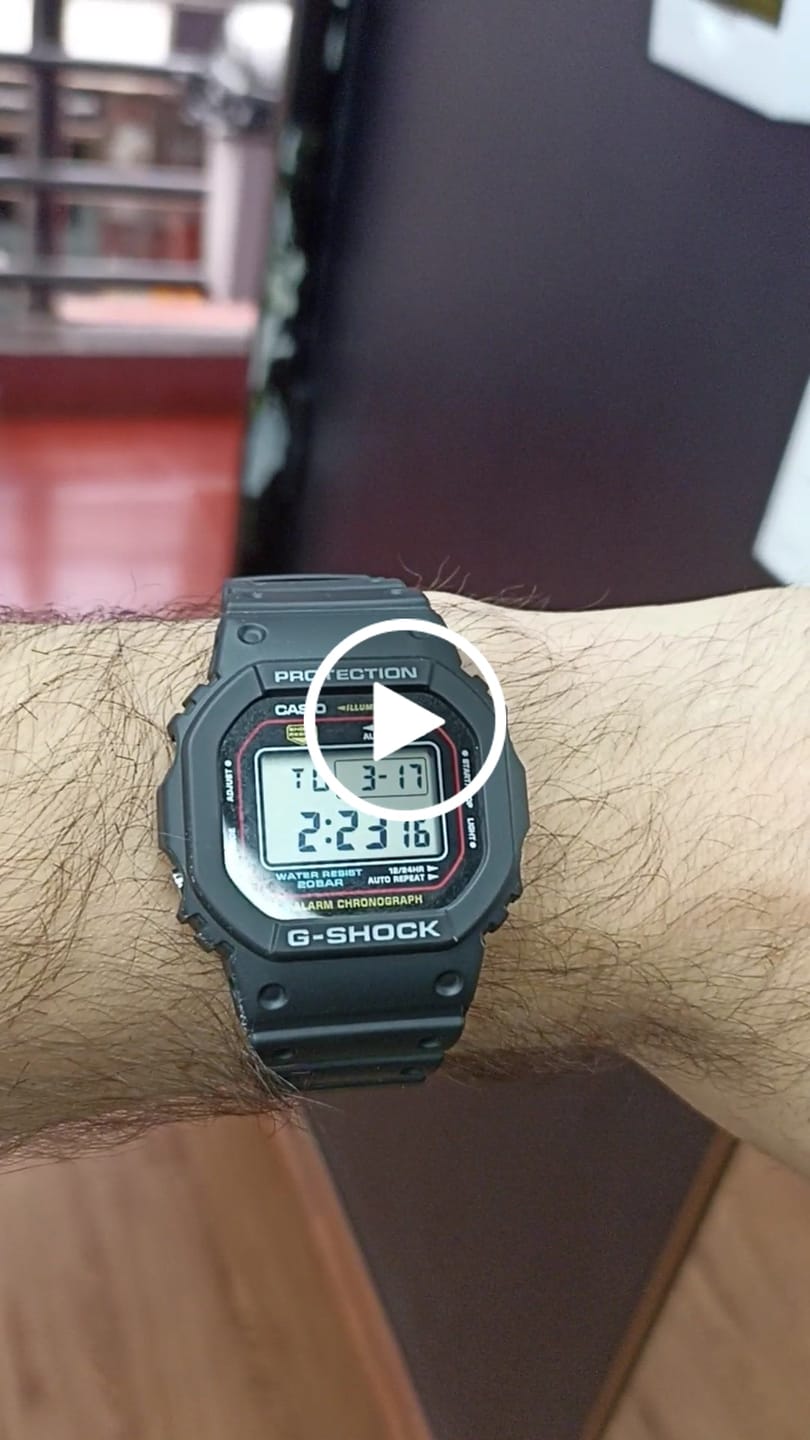 Customer video review of Reloj Casio G-Shock Vintage DW-5600RL-1JF Negro JDM Edición 1983