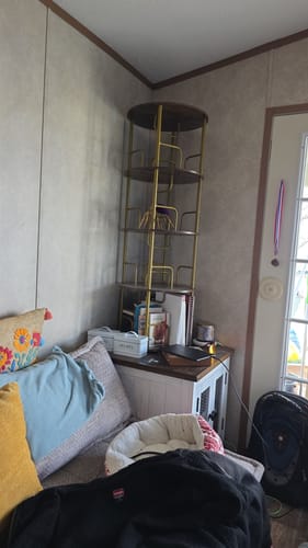 Customer photo review of Flycity 3-5 Tier Rotating Bookshelf With 360° Spinning Display