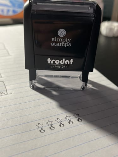 Customer photo review of Rubber Stamp﹘Rectangular self-inking stamp (3:1) - min 4910﹘US