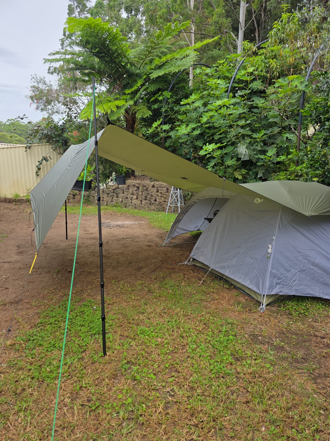 Customer photo review of Telescopic Carbon Tarp Pole
