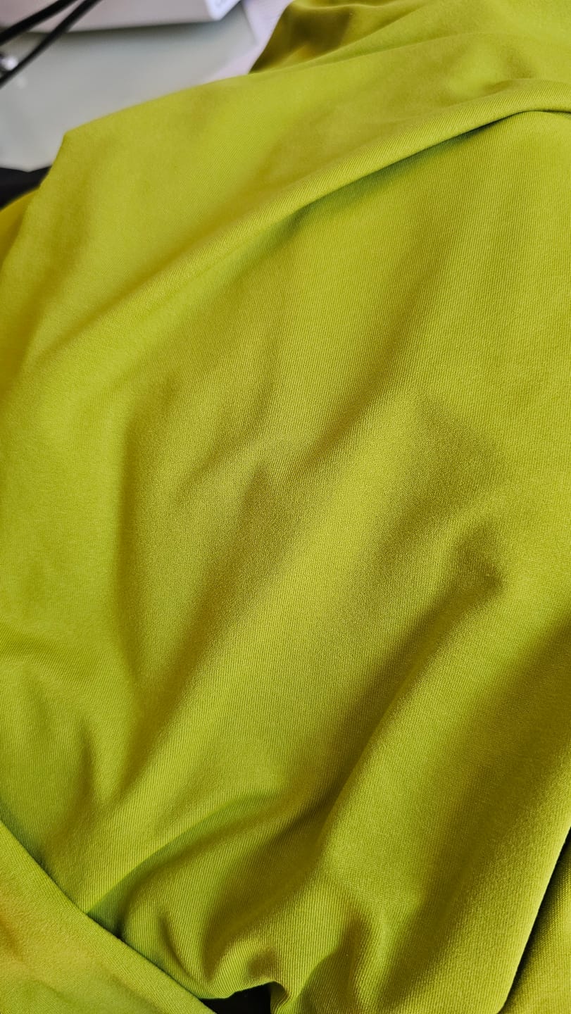 Customer photo review of Green Cotton Touch 220GSM 4 Way Stretch Fabric