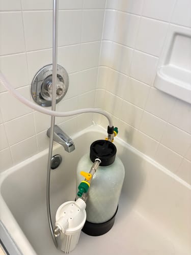 Customer photo review of Shower Water Softener System