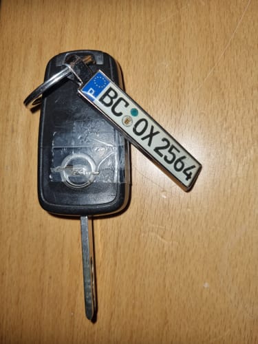 Customer photo review of Kennzeichen Schlüsselanhänger Mini Nummernschild Metall