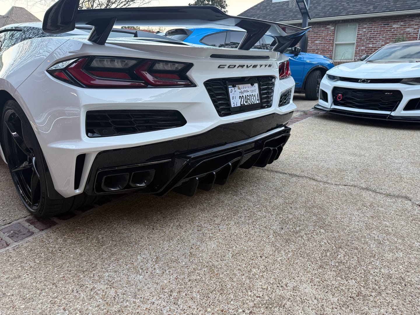 Customer photo review of Corvette C8 Rear Bumper Add-On Diffuser Splitter Lip