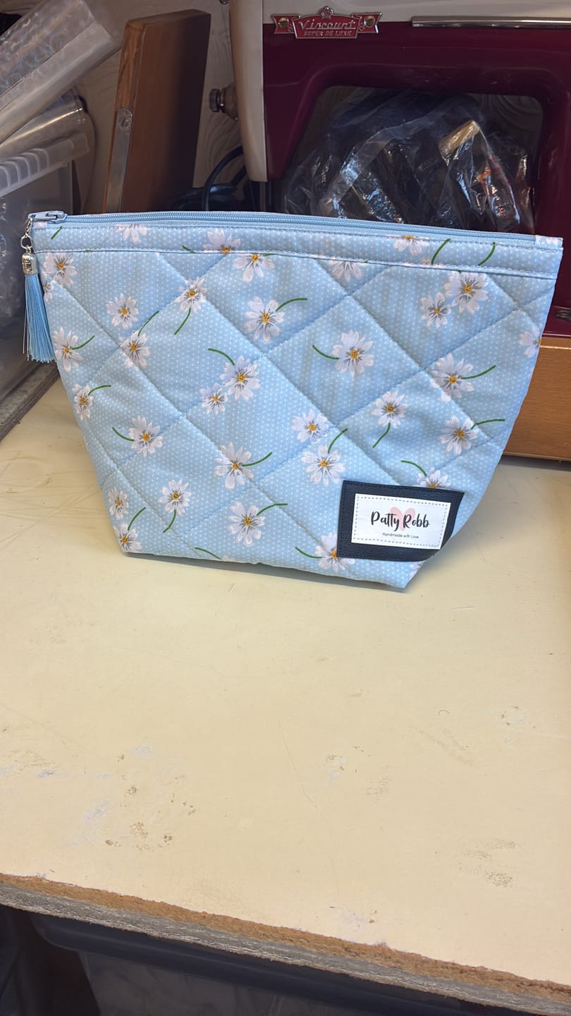 Customer photo review of White Flowers and Polka Dots Polycotton Fabric