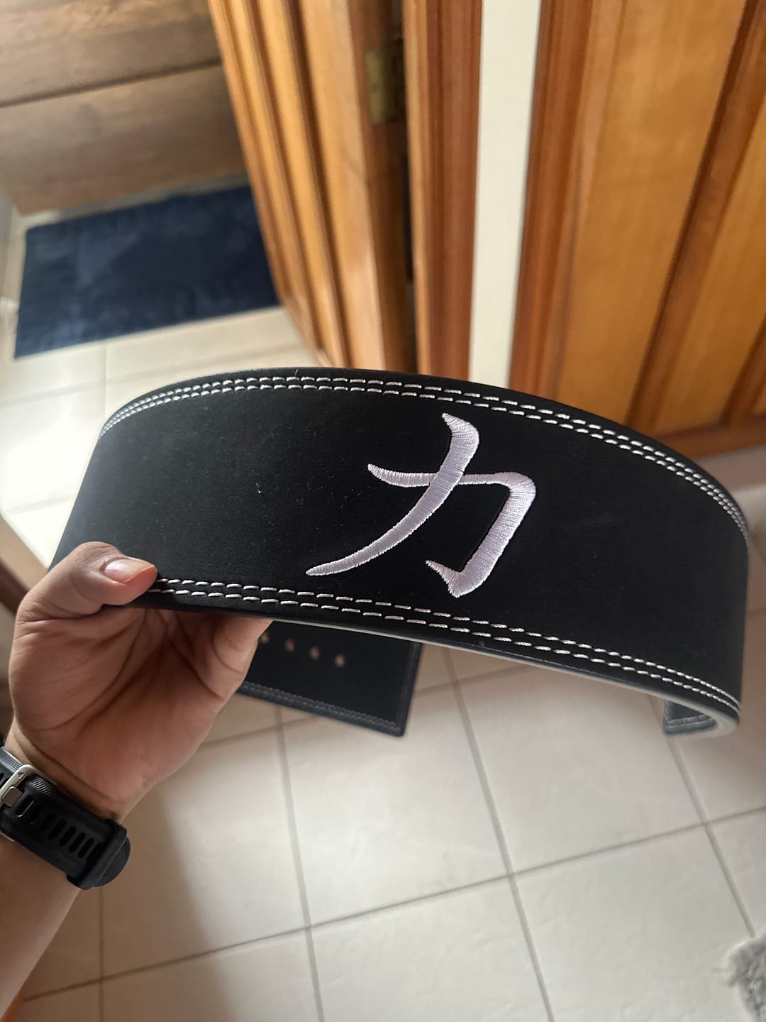 Customer photo review of 10MM Lever Belt - Black