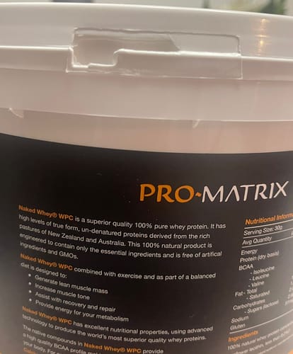 Customer photo review of 2kg UNFLAVOURED, Concentrate NAKED WHEY