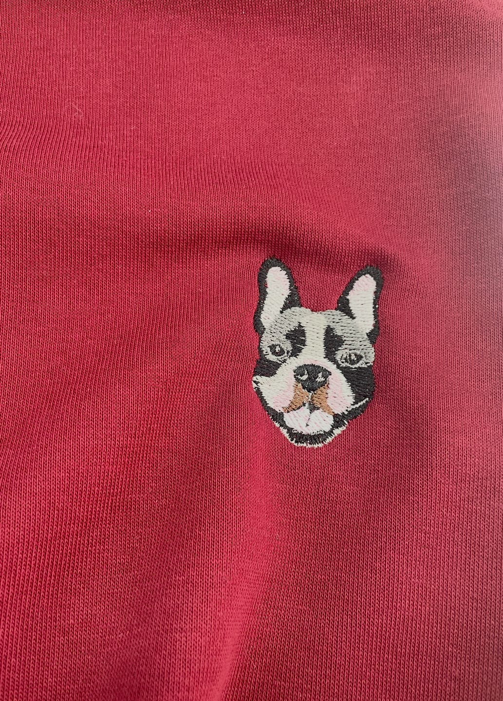 Customer photo review of Custom Full-Color Embroidered Pet Portrait Hoodie