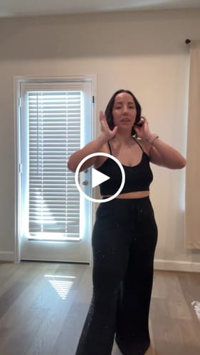 Customer video review of Onyx Crystallized Flare Pant