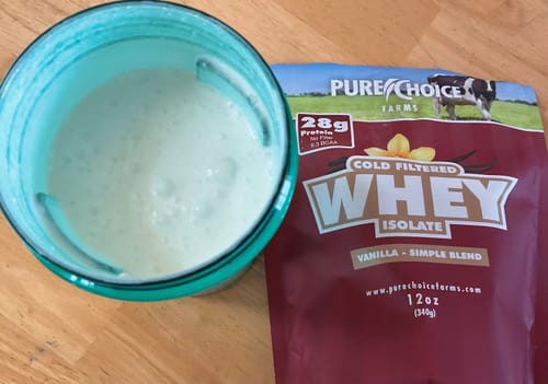 Customer photo review of Whey Protein Isolate with Organic Vanilla