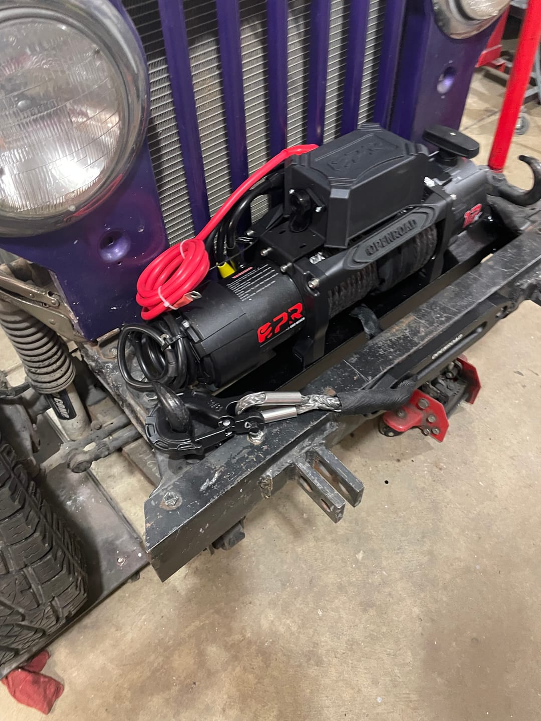 Customer photo review of OPENROAD 12,000lbs Electric Winch with Synthetic Rope-Panther Series 3S