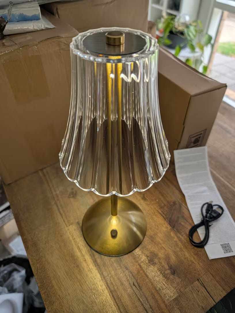 Customer photo review of Modern Cordless Table Lamp