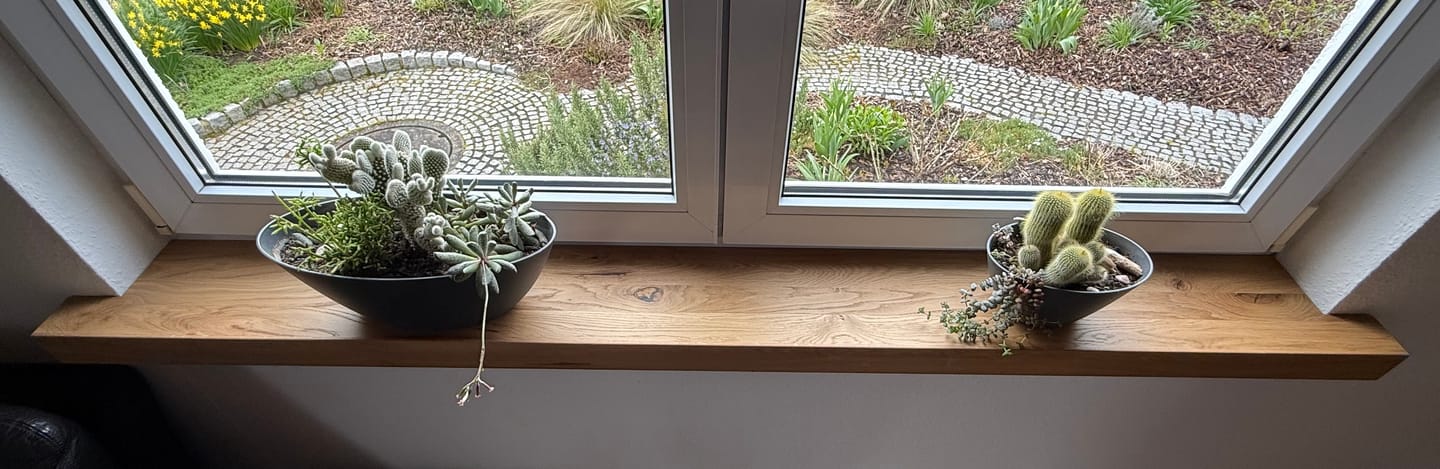 Customer photo review of Aufsatzfensterbank Eiche