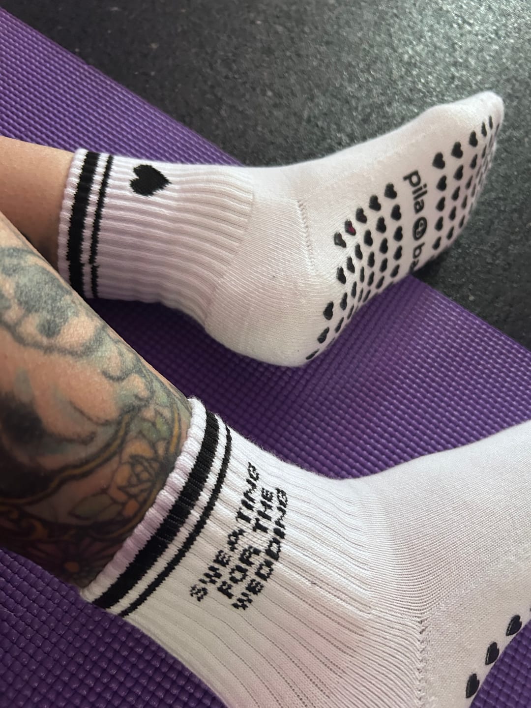Customer photo review of Sweating For The Wedding Grip Sock