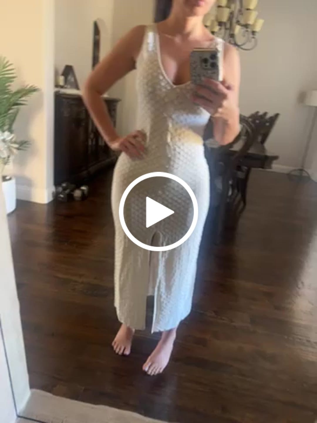 Customer video review of Angel Serpentine Knit Coverup Dress
