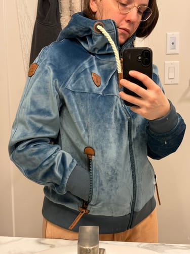 Customer photo review of Jasmine Teal Full-Zip Jacket