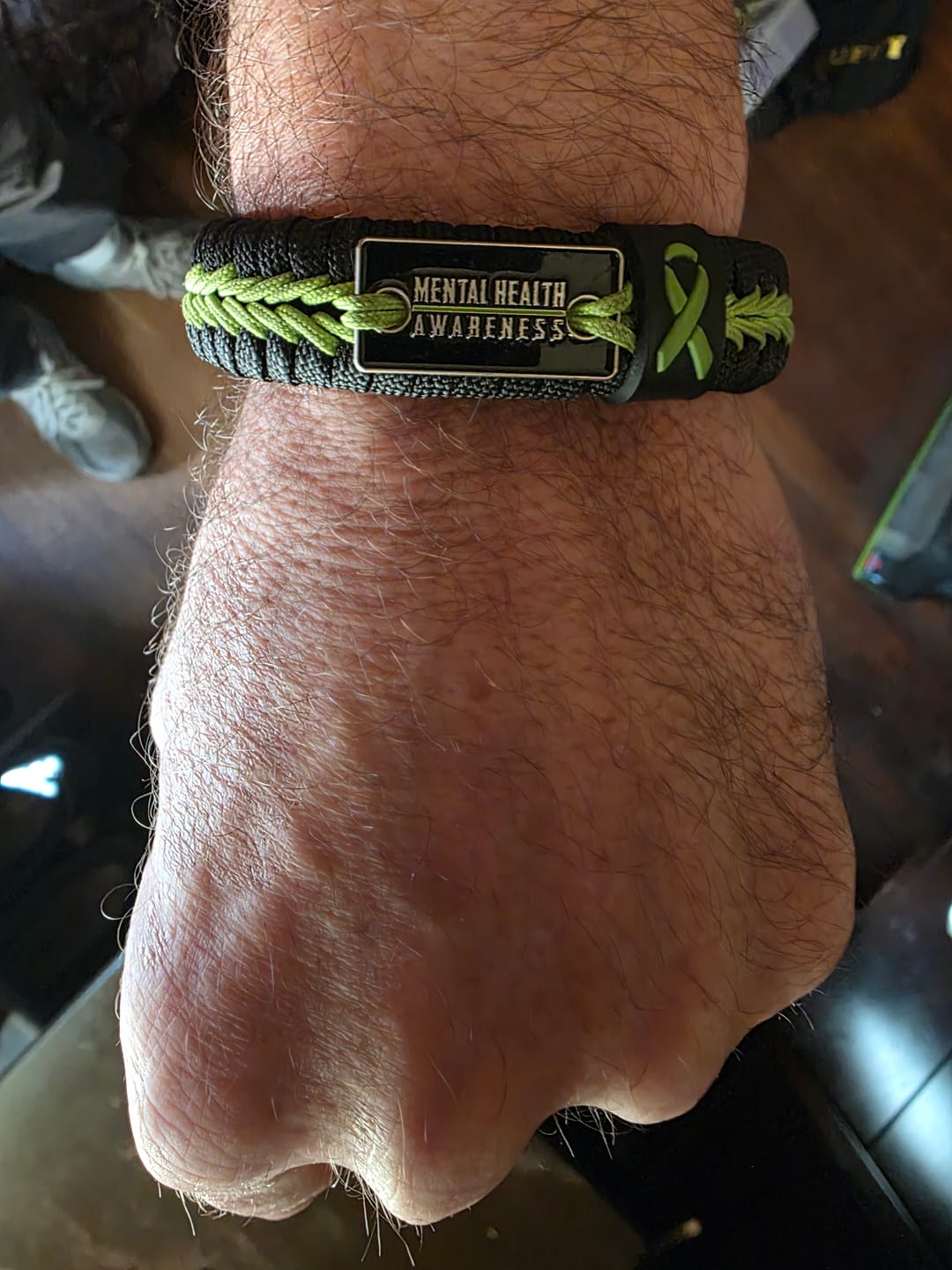 Customer photo review of Mental Health Awareness - Paracord Bracelet